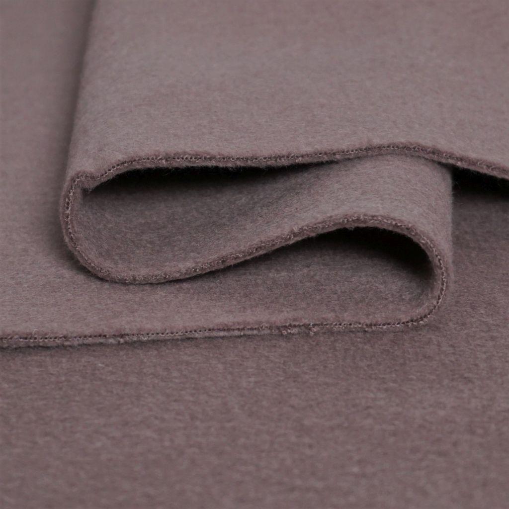 Baumwollfleece taupe braun - BIO